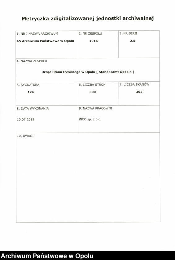 Obraz 2 z jednostki "Urząd Stanu Cywilnego w Opolu 1886 Rejestr zgonów Księga Miejscowa Nr 1 do 300"