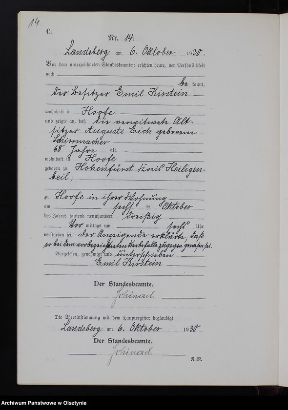 image.from.unit.number "Sterbe-Neben-Register Nr 1 - 18 [ Księga zgonów - wtóropis ]"