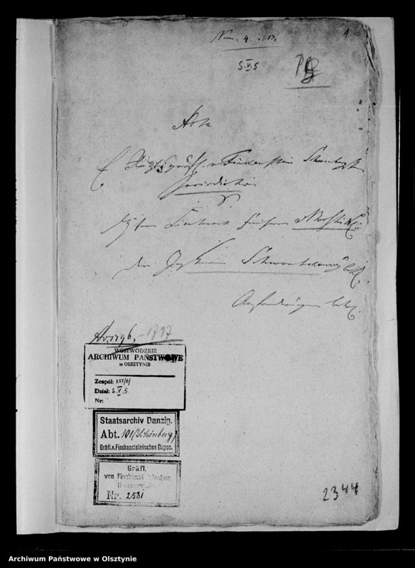 Obraz 3 z jednostki "Lt. Frh. von Borstin contra Instmann M. Świątkowski"