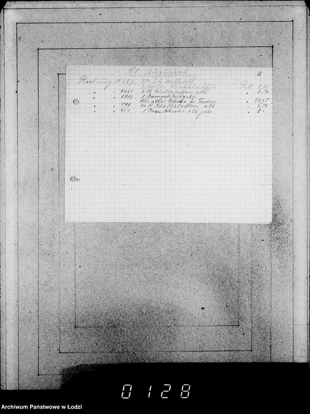 Obraz 8 z jednostki "[Zestawienia rachunków]"