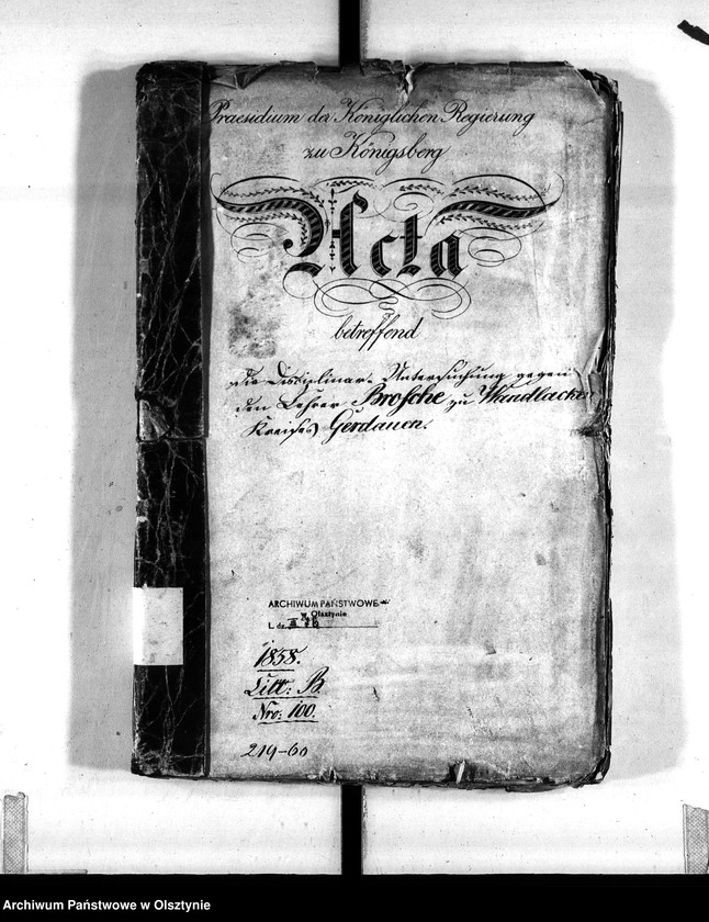 image.from.unit.number "Disziplinar-Untersuchung gegen den Lehrer Brosche [Albert] zu Wandlacken Kreises Gerdauen"