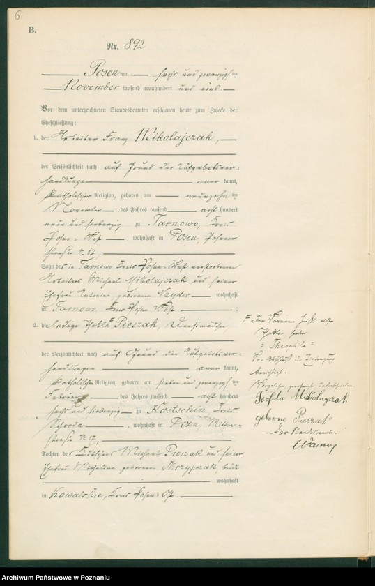 Obraz 9 z jednostki "Księga miejscowa małżeństw t. IV"