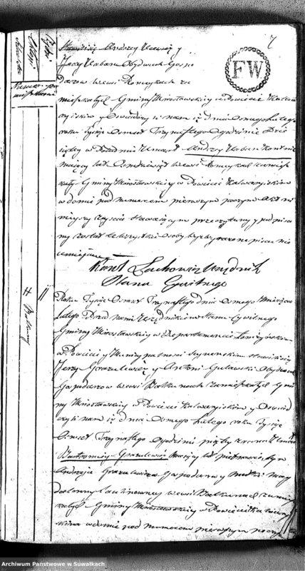 image.from.unit.number "Akta Zmarłych w Roku 1813 od dnia 1 Junuary aż do dnia 31 Grudnia w Gminie Mirosławskiey"