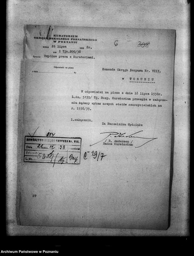 Obraz 10 z jednostki "[Współpraca władz wojskowych w Kuratorium]"