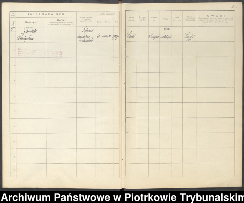 Obraz 10 z jednostki "[Księga ludności stałej wsi: Laski, Świerczyńsko]"