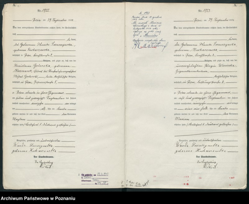 Obraz 8 z jednostki "Księga miejscowa urodzeń tom V-VI [Rejestr główny urodzeń]"