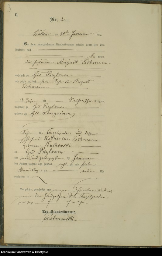 Obraz 5 z jednostki "Sterbe-Haupt-Register Nr 1 - 33"