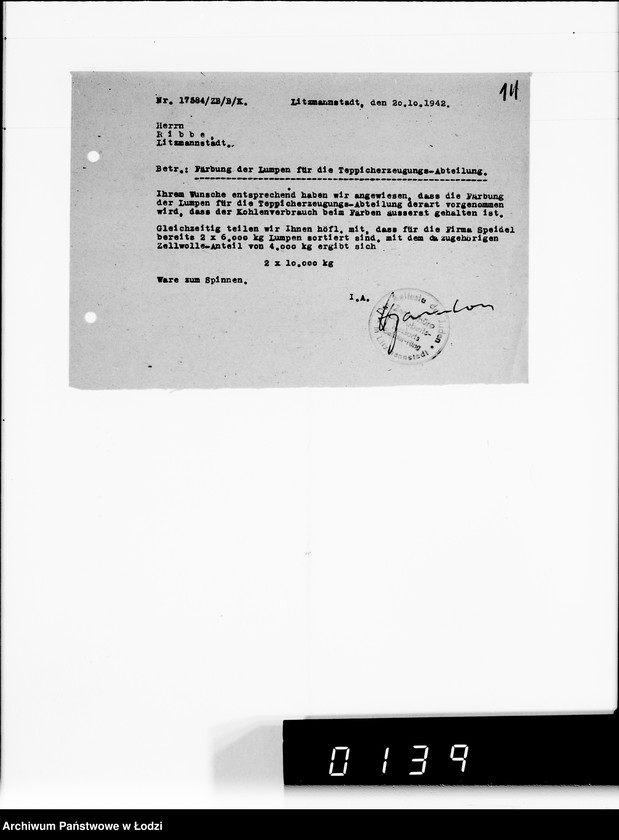 Obraz 18 z jednostki "Lumpen gegen Zellwolle [dostawa z Getta]"