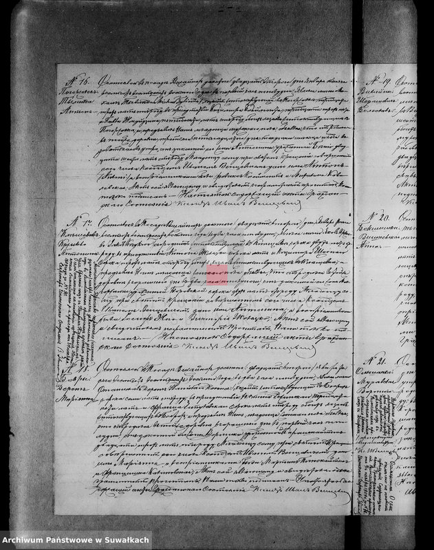 Obraz 10 z jednostki "Duplikat aktov graždanskogo sostojanija vižajnskogo prichoda suvalskogo uezda o roždenii, brakosočetanii i smerti na 1888 god"