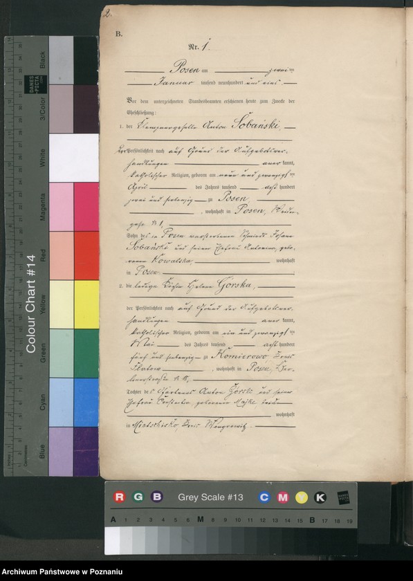 Obraz 4 z jednostki "Księga miejscowa małżeństw t. I"