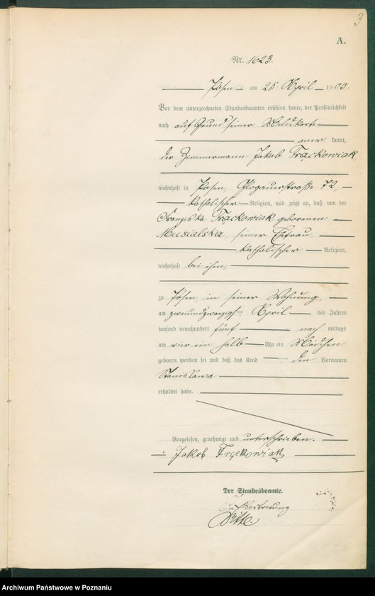 Obraz 5 z jednostki "Księga miejscowa urodzeń tom IV"