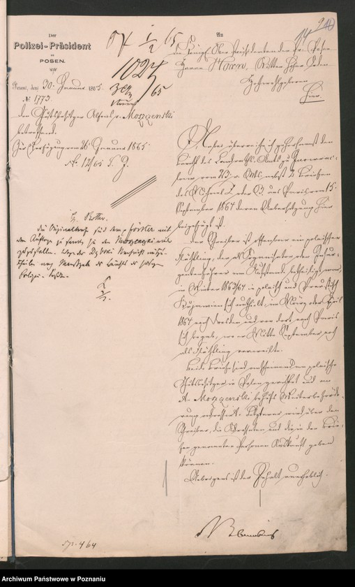 Obraz 19 z jednostki "Die aus Anlass der pollnischen Insurrektion stattgefundene Uebertritt polnischer und diesseitiger Untertanen."