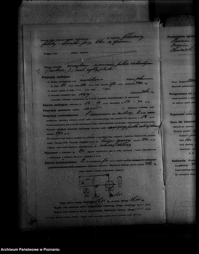 Obraz 11 z jednostki ""Huta miedzi" Towarzystwo Akcyjne Rudnicze powiat poznański nr porządkowy kotła 107"