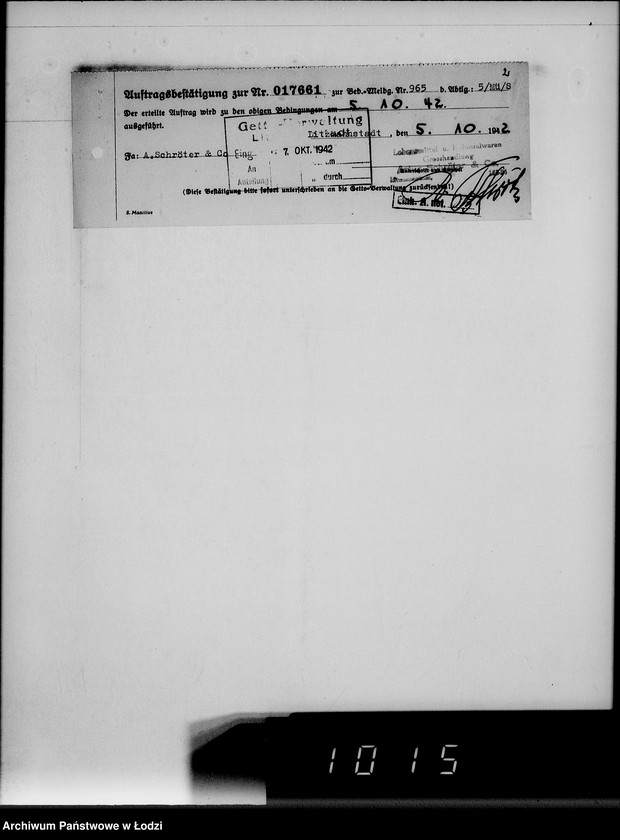 image.from.unit.number "Lebensmitteleinkauf. Aufträge, [Lieferscheinen und Rechnungen] 17661-17725"