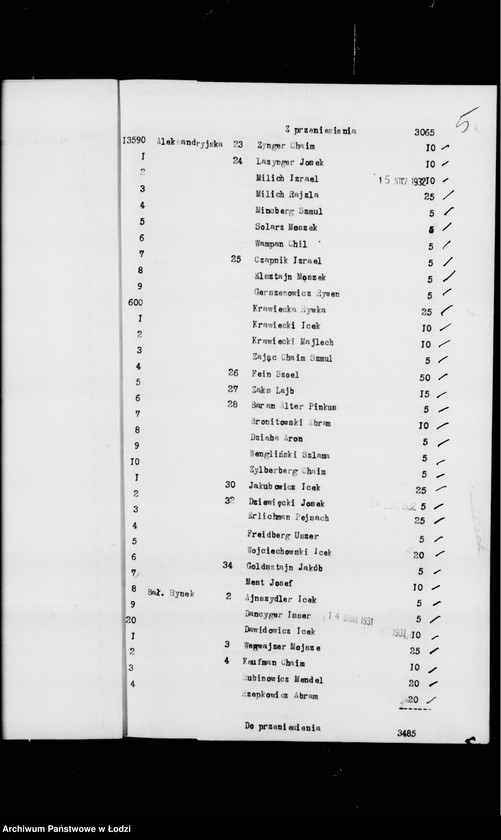 Obraz 9 z jednostki "Rejestr poborczy"