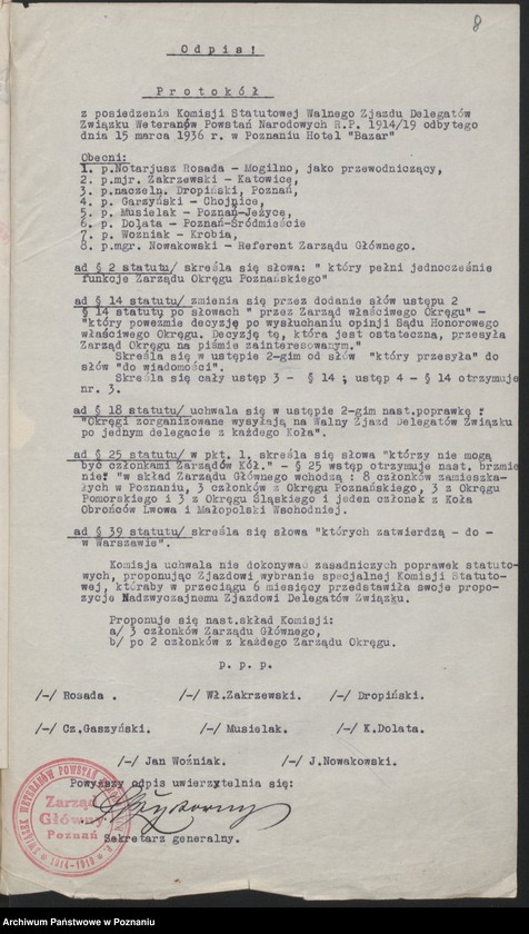 Obraz 10 z jednostki "Statut - regulaminy - instrukcje, wykaz akt."