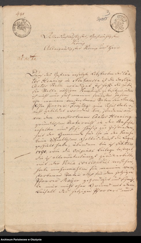 image.from.unit.number "Die Cantor und Organisten Stelle in Neuhausen [Romnowo]"