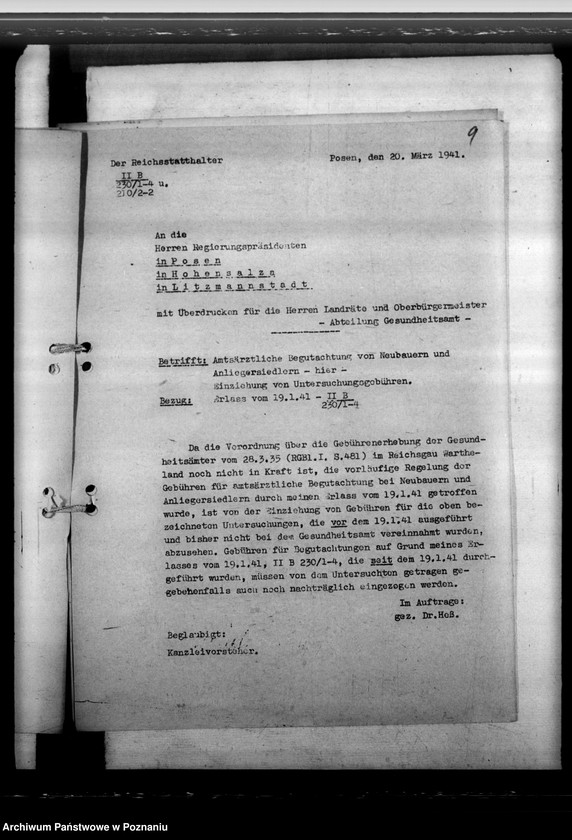 Obraz 13 z jednostki "Tuberkulosenfürsorge. Gesundheitliches Aufklärungsmaterial. Amtsärztliche Begutachtung von Neubauern und Anliegersiedler"