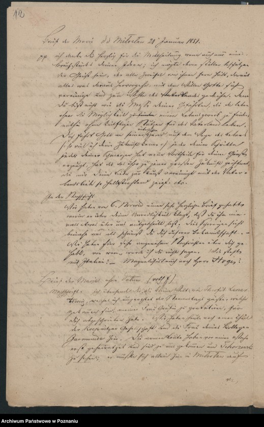 Obraz 16 z jednostki "A. betr. Leo Kaplinski, Maler, Gatte der Pflegetochter des Grafen Sewerin Mielżyński"