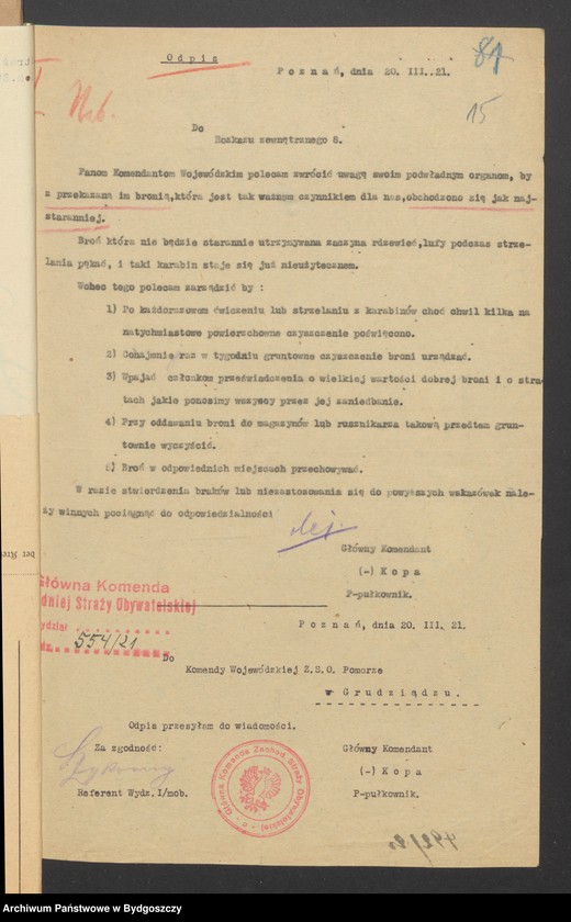 image.from.unit.number "Zaopatrzenie w broń Komendy Wojewódzkiej i Komend Powiatowych Zachodniej Straży Obywatelskiej na Województwo Pomorskie"