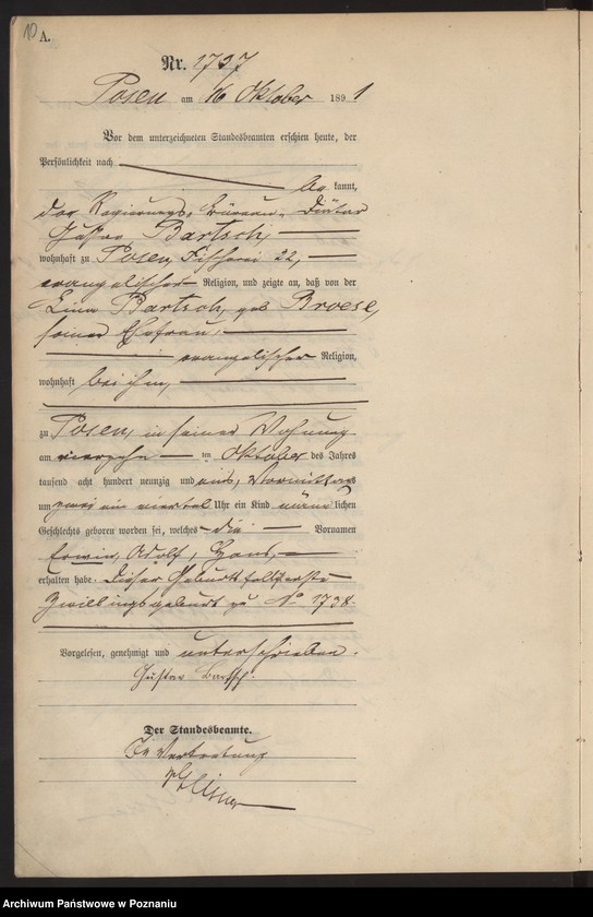 Obraz 14 z jednostki "Księga urodzeń t. V"