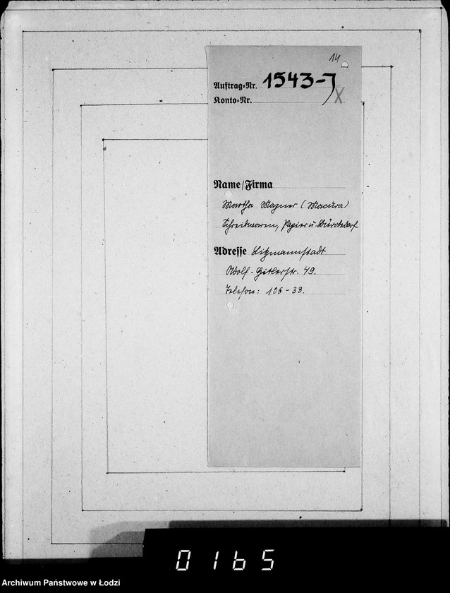 Obraz 18 z jednostki "J 1541-1560 [Wnioski Żydów z Getta o zwrot należności za towar wzięty na kredyt]"