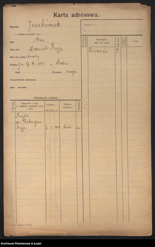 image.from.unit.number "[Spis ludności Łodzi] Joachimek - Joskoszek"