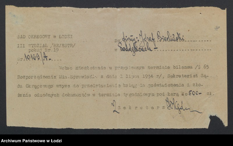 Obraz 10 z jednostki "Józef Gierliński – hurtowa sprzedaż win i wódek oraz towarów kolonialnych"