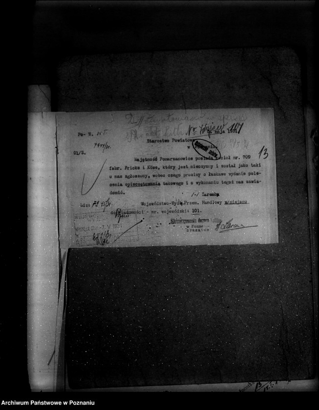 Obraz 17 z jednostki "Mleczarnia dr J. Jackowskiego w Pomarzanowicach powiat poznański nr woj. kotła 101"