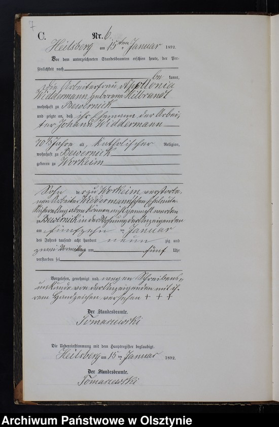 image.from.unit.number "Sterbe-Neben-Register Tom I,Nr 1 - 100"