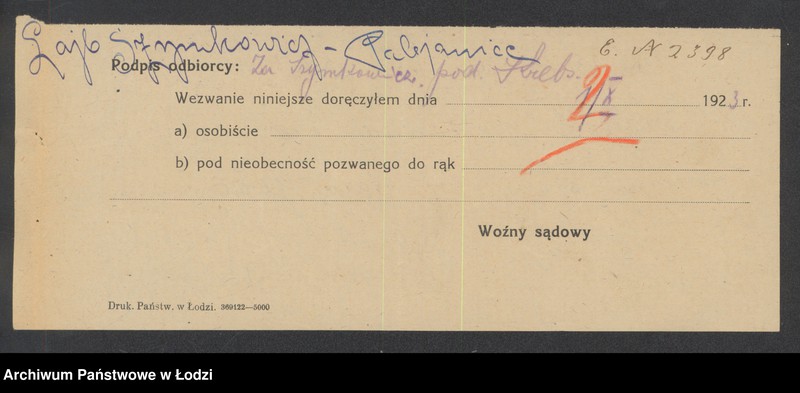 Obraz 4 z jednostki "Lejb Szymkowicz- handel mąką i zbożem"