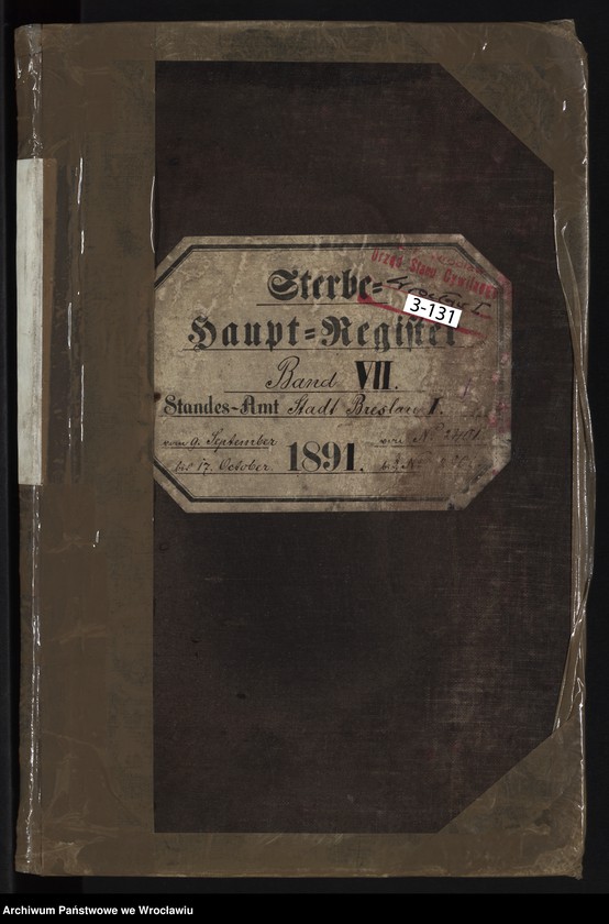 image.from.unit.number "Sterbe-Haupt-Register Breslau I 1891 Band 7"