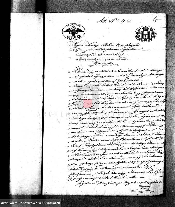 image.from.unit.number "[Dowody do akt małżeństw parafia rzym. - kat. Wigry] z roku 1852"