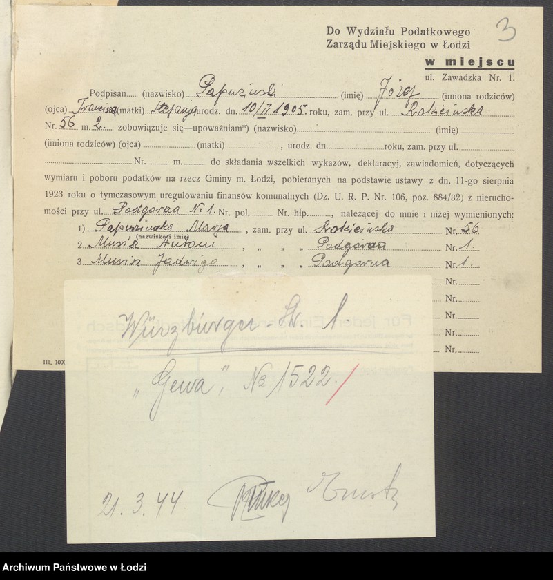 image.from.unit.number "Księga inwentarzowa nieruchomości m. Łodzi ul. Podgórna"