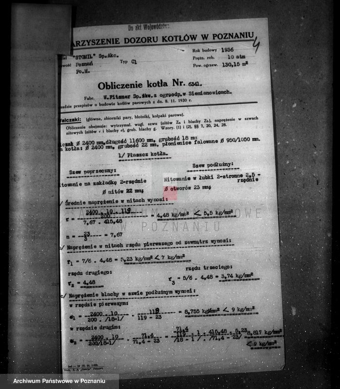 Obraz 8 z jednostki "Stomil Spółka Akcyjna Fabryka opon i dętek Poznań nr woj. 6763"