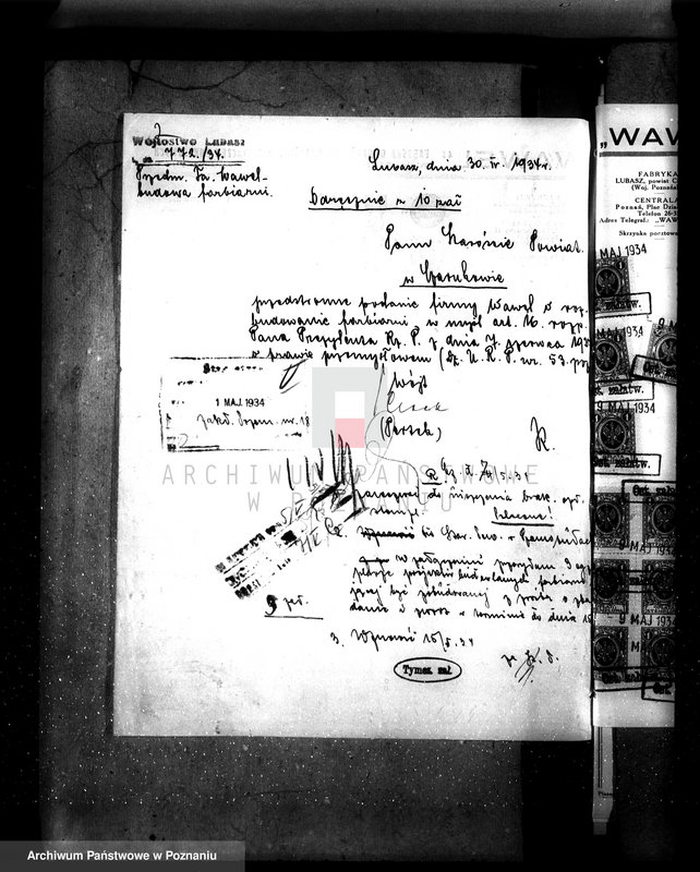 Obraz 6 z jednostki "Zatwierdzenie zakładu przemysłowego /farbiarni/ Stanisława Kluza w Lubaszu pow. Czarnków"