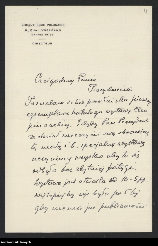 image.from.unit.number "Pułaski Franciszek (dyrektor Biblioteki Polskiej w Paryżu); L.4"