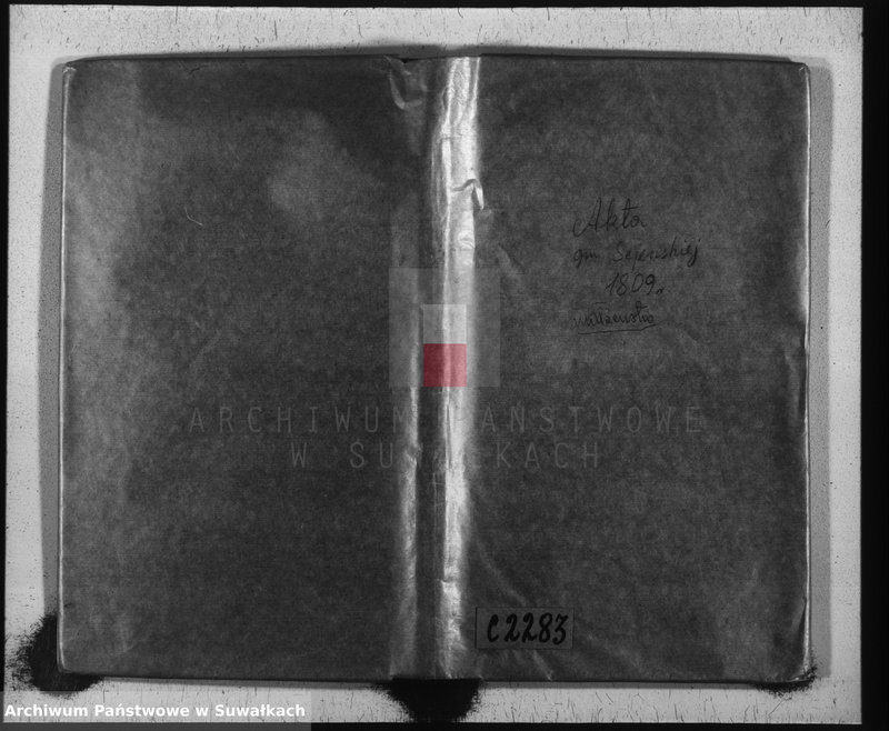 Obraz 2 z jednostki "Akta małżeństwa gminy seyneńskiey od 1-go maja 1809"
