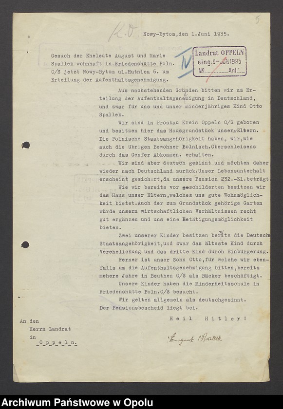 Obraz 7 z jednostki "[Zezwolenie na pobyt - Alfons Sage, ur. 13. 05. 1913 Breslau]"