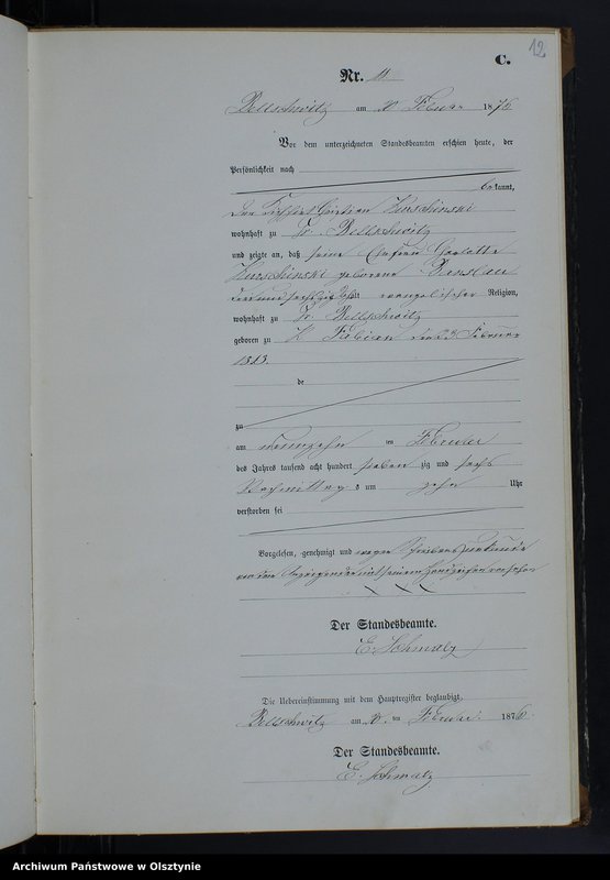 image.from.unit.number "Sterbe-Neben-Register Nr 1 - 71"