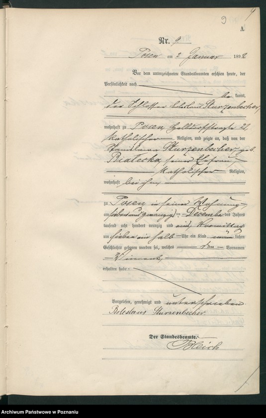 Obraz 12 z jednostki "Księga urodzeń t. I, II"