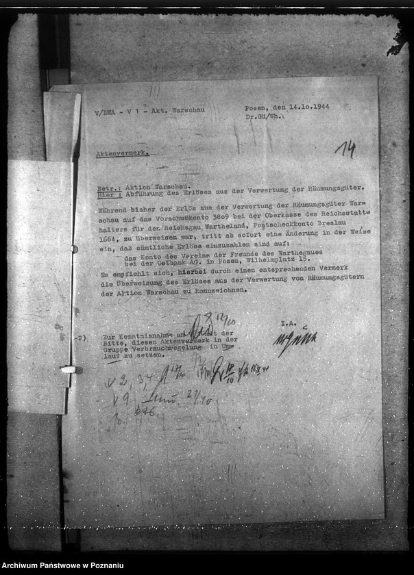 Obraz 18 z jednostki "Aktion Warschau. Unkosten und Erlös"