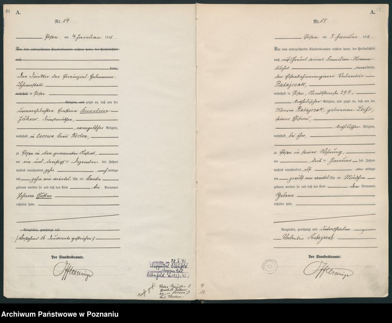 Obraz 10 z jednostki "Księga miejscowa urodzeń tom I [Rejestr główny urodzeń]"