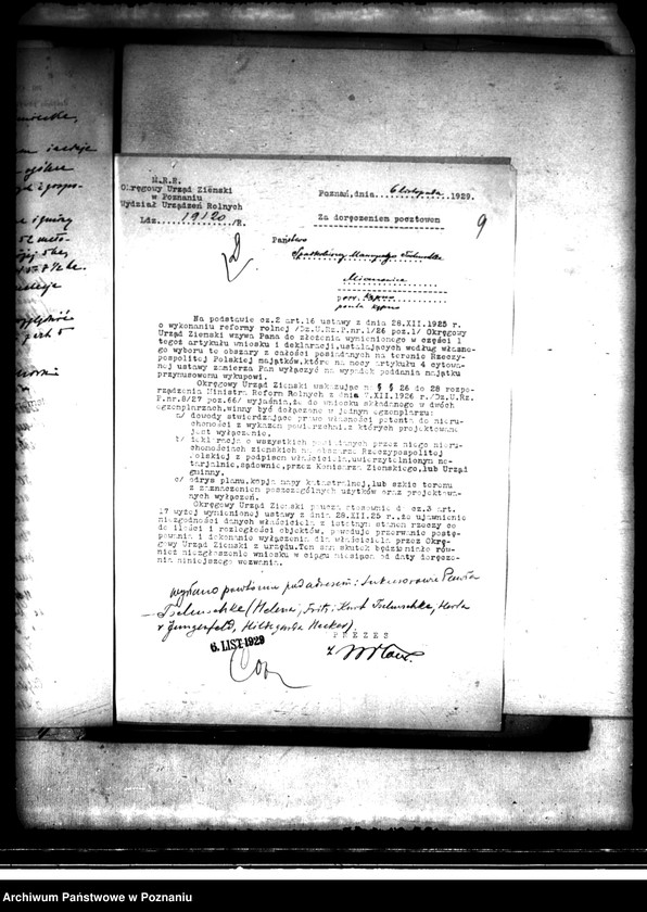 Obraz 14 z jednostki "Majątek Mianowice wyłączenie z art. 4,5 ustawy o reformie rolnej Paweł Tschuschke - spadkobierca"