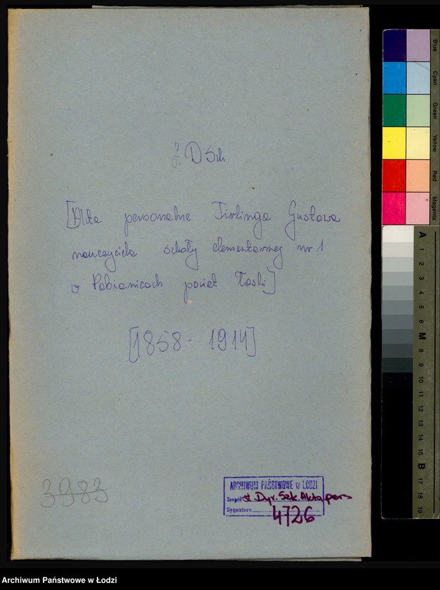 Obraz 2 z jednostki "Akta personalne Tirlinga Gustawa nauczyciela szkoły elementarnej nr 1 w Pabianicach, powiat łaski"