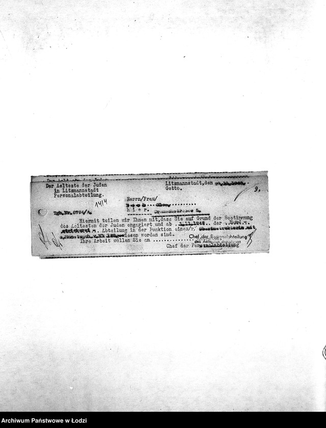 Obraz 12 z jednostki "[Korespondencja z wydziałami w sprawach personalnych, zatrudnienia i płac]"