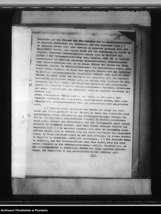 Obraz 19 z jednostki "Verordnung über die Rechtsverhältnisse der Schutzangehörigen und staatenlosen unehelichen Kinder polnischen Volkstums"