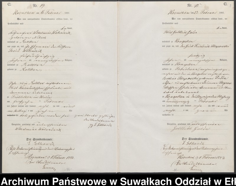 image.from.unit.number "Sterbe-Haupt-Register des Königlichen Preussischen Standes-Amtes Belzonzen Kreis Johannisburg"