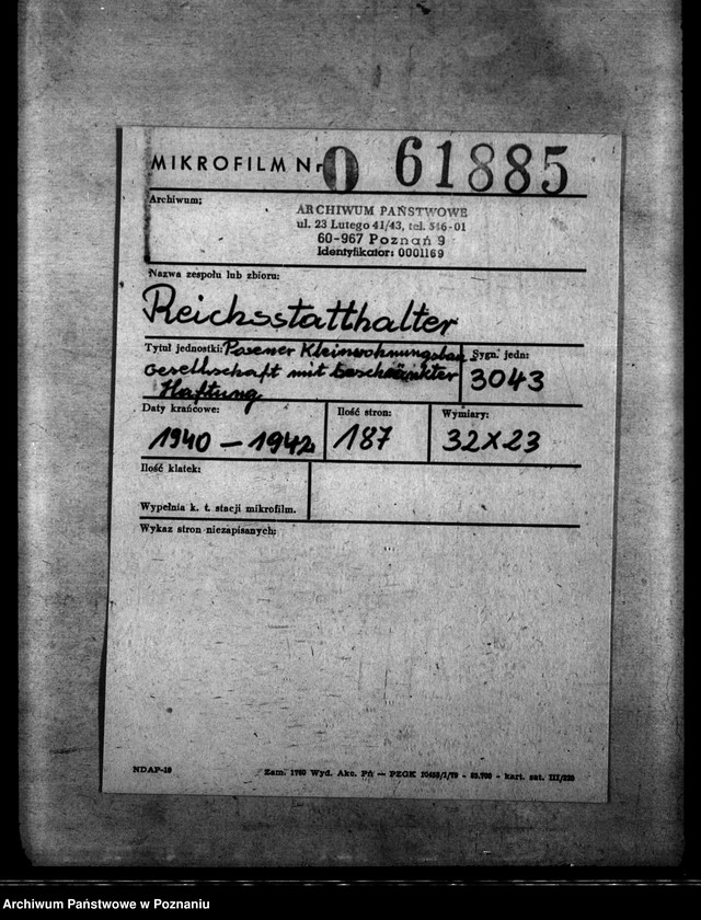 Obraz 2 z jednostki "Posener Kleinwohnungsbau- Gesellschaft mit beschränkter Haftung"