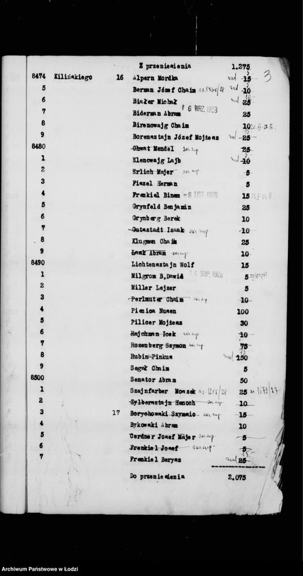 Obraz 6 z jednostki "Rejestr poborczy"